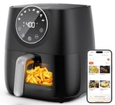 JOYAMI Air Fryer 5.7L, Air Fryer with Clear Window, Online Recipes, 8 Cooking Functions for Air Fry, Bake, Roast, Broil & More, Nonstick Basket Dishwasher Safe, 1700W