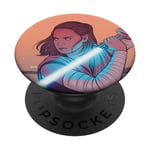 Star Wars Illustrated Rey with Lightsaber PopSockets PopGrip Interchangeable