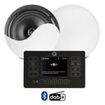 Q Acoustics E120 Black Bluetooth Ceiling Speaker System with DAB+ Radio 2 xNCSS6