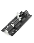 100mm(4") - Door Bolt Black Tower Bolt Gate Shed Door Slide Bolt