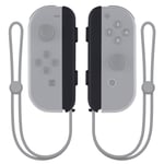 eXtremeRate Black Soft Touch Replacement shell for Nintendo Switch Joycon Strap, Custom Joy-Con Wrist Strap Housing Buttons for Nintendo Switch Joy-Con & Switch OLED Joycon - 2 Pack