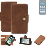 Protection case for Doro 8050 Wallet Case Cover Brown