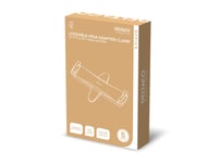 Deltaco - Monteringskomponent (Adapter Clamp) - För Surfplatta - Låsbar - Vit - Skärmstorlek: 7.9"-12.5" - Vesa-Montering