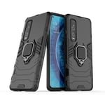 FanTing Case for Oppo Find X2 Pro, Rugged and shockproof,with mobile phone holder, Cover for Oppo Find X2 Pro-Black