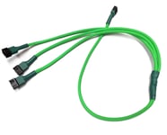 Shakmods 4 pin PWM Fan to 3 ways Y Splitter Green Sleeved Extension Cable 60cm