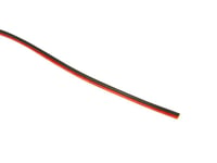 Kabel två ledare svart och röd 0,5 mm2 PVC