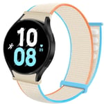 Nylon armbånd No-Gap Samsung Galaxy Watch 5 (44mm) - Cream