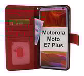 New Standcase Wallet Motorola Moto E7 Plus (Röd)