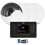 Q Acoustics E120 Black Bluetooth Ceiling Speaker System with DAB+ Radio 4 xNCSS8