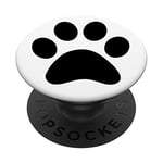 PopSockets Cell Phone Holder Pop Out Knob Dog Paw Print White and Black PopSockets PopGrip: Swappable Grip for Phones & Tablets