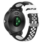 Garmin 20mm Vivoactive 3 dual-color silicone watch band - Black / White Hole Svart