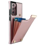 Samsung Galaxy Note20 Ultra 5G Skal med kortväska - Roséguld