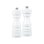 Cole and Mason London White Gloss 180mm Salt and Pepper Mill Set Brand New