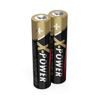 ANSMANN AAA Size Batteries [Pack of 2] Long Lasting Alkaline Disposable AAA Type 1.5V X-POWER Battery For Cordless Phone Handsets, Toys, Digital Cameras, Remote Controls & Game Consoles