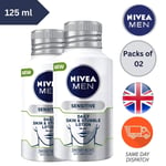 Nivea Men Sensitive Usage Skin & Stubble Lotion With Almond Oil-125ml Packs of 2