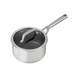 Ninja ZEROSTICK Stainless Steel Cookware 18cm Saucepan, Long Lasting, Non-Stick, Induction Compatible Saucepan, Oven Safe to 260°C, Cast Stainless Steel Handle, C60218UK