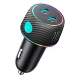Joyroom Multi-Color Billaddare med USB-C 70W - Svart
