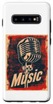 Coque pour Galaxy S10+ Microphone chanteur vintage rétro chanteur