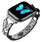Bling Butterfly Metal Bracelet Strap for Apple iWatch Series 9 8 7 6 5 SE Ultra