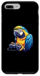 Coque pour iPhone 7 Plus/8 Plus Ara bleu et jaune jouant à des jeux vidéo
