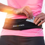 Build & Fitness Running Belt, Flip Waist Belt, Key Clip, Fits iPhone's, Samsung