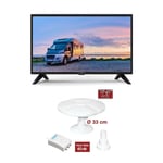 PACK STRONG TV LED 24" 60cm Téléviseur HD 12V CAMPING CAR BATEAU + TONNA Antenne TNT HD Omnidirectionnelle