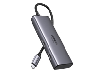 Adapter USB Ugreen Adapter 6w1 UGREEN CM498 Hub USB till 2x USB-A 3.0, USB-C 3.0, 2xHDMI, PD