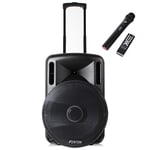 Fenton Portable PA System Active Speaker Battery Powered Bluetooth & UHF Microphone 15"