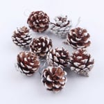 9pcs/set Pine Cones Christmas Tree Hanging Balls Home Decoration As The Picture