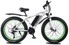 PARTAS Sightseeing/Commuting Tool - Electric Bikes For Adult,26 Inch 4.0 Fat Tire Electric Mountain Bike, 350w High Speed Motor 36v Lithium Battery 27 Speed Transmission Suitable For All Terrain