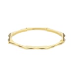 Gucci Link to Love 18ct Yellow Gold Studded 4mm Bangle D - 17cm