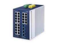 Planet Industrial L2+ 24-Port Managed Switch Igs-4215-24T4x, Hanterad, L2+, Gigabit Ethernet (10/100/1000), Full Duplex, Monteringsbar På Väggen