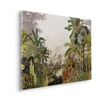Komar Cadre en bois véritable - Hiding Parrot - Dimensions : 60 x 90 cm - Impression murale, décoration murale, design, salon, chambre à coucher
