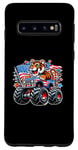 Galaxy S10 Patriotic Tiger 4th July Monster Truck American Case