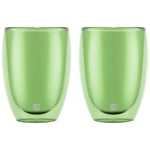 PAVINA dubbelväggat glas 35 cl 2-pack, grön