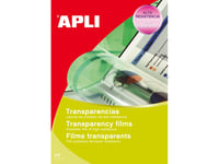 Apli 01062, Transparent, Laser/Bläckstråleskrivare, 210 X 297, 1 Styck, 100 Styck, 100 Ark