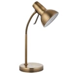 Adjustable Neck Desk Lamp Antique Brass Industrial Metal Shade Table Work Light