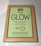 3 Pack PIXI Skintreats GLOW Glycolic Boost Brightening SHEET MASK 0.80 OZ Each