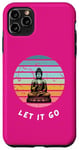Coque pour iPhone 11 Pro Max Let It Go, Bouddha Méditation Vintage Zen, Bouddhiste