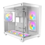 Antec CX800 RGB Elite Mid Tower Tempered Glass White PC Gaming Case
