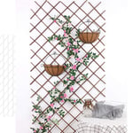 didatecar Wood Wall Trellis Expanding Wooden Fence Durable Retractable Garden Flower Plant Climbing Fence Trellis Flower Decoration Stand Plant Climbing Frame 70cm/27.56in