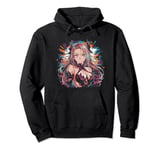 Anime Allure Captivating Illustrations of Vibrant Beauty Pullover Hoodie
