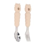 Toddler Fork Spoon Set Multipurpose Cartoon Shape Dishwasher Safe Comfortabl UK