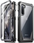 POETIC Guardian Case Compatible with OnePlus Nord 5G, (Not Fit N10 & N100 Version), Full-Body Hybrid Reinforced Shockproof Protective Rugged Clear Case with Built-In-Screen Protector, Black/Clear