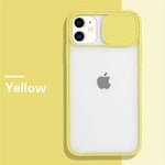 AHML Case With Camera Cover, Matte Translucent Soft Edges, Sliding Lens Camera Protector Case for iPhone 12 / iPhone 12 Pro/iPhone 12 Pro Max (iPhone 12 / iPhone 12 Pro, Yellow)