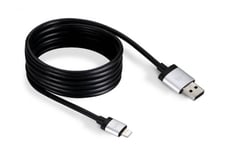 Just Mobile Lightning 1.5m Kabel AluCable Svart