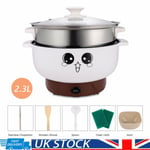 Electric Skillet Wok Rice Cooker Steamer Multifunction Small Nonstick With Lid