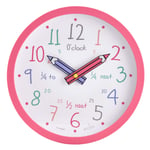 Acctim 22730 Alma Pink Time Teaching Kids Wall Clock