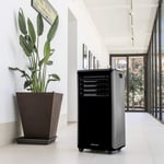 Climatiseur Mobile 4 En 1 Avec Fonction Climatisation,Chauffage,Ventilation,Déshumidification 9000 Btu Noir