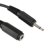 3.5mm Mono Jack Extension 3M Cable Male to Female Socket Audio Lead 3.5 mm